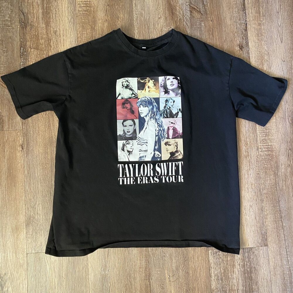 Taylor Swift The Eras Tour T-Shirt Size Large Official Merch - Black